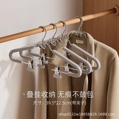创意连体海绵套装挂衣架可叠加汉服收纳马面裙多功能收纳神器批发