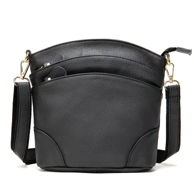 Genuine Cowhide Bucket Bag, Middle-Aged Mom Style, Single Strap - 9