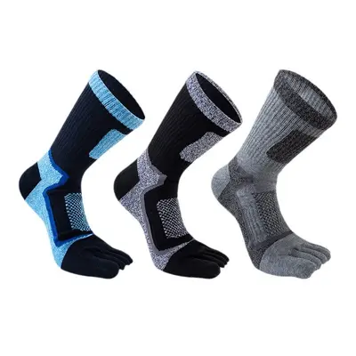 Herren Baumwoll-Fünfzehensocken, schweißabsorbierend, geruchsneutral, große Größen