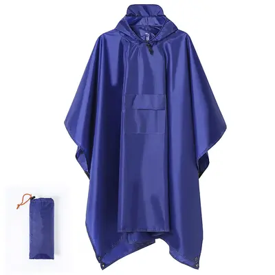 3-in-1 wasserdichter Regenmantel-Poncho für Wandern und Radfahren - 9