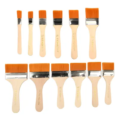 Nylon bristle brush set, oil painting, sizes 1-12