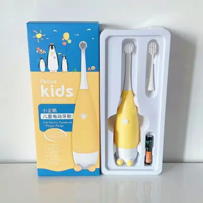 Kinder-Elektrozahnbürste, Cartoon-Design, weiche Borsten - 10