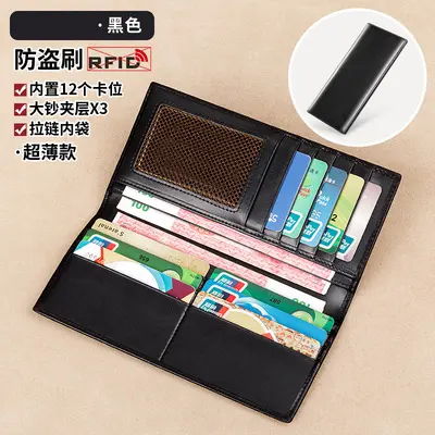 Long Men's Wallet, RFID-Style Card Protection, Slim, Ochre Yellow, 2026 Model - 7