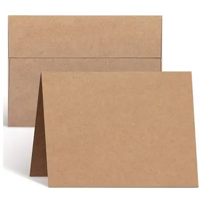 A7 Kraft Paper Invitation Envelope, Self-Seal, for Blank Greeting Cards - 12