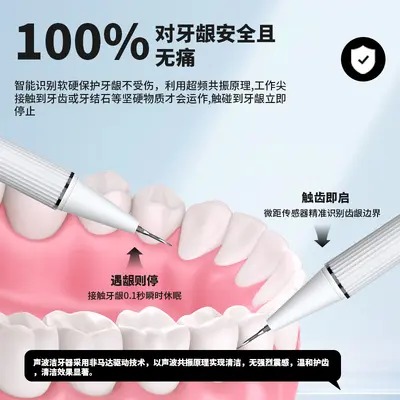 可视超声波洁牙器 家用电动牙结石去除器 口腔清洁美牙仪跨境专供