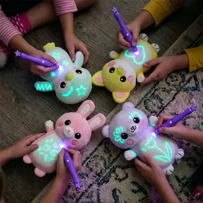 TK GlowBabies Işıklı Peluş Oyuncak, Parlak Boyama Figür, Çocuklar İçin