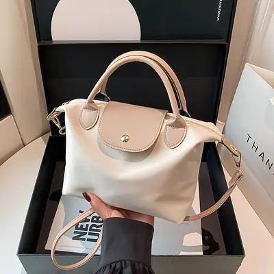 Two-Tone Matte Small Square Crossbody Bag for Women - 7