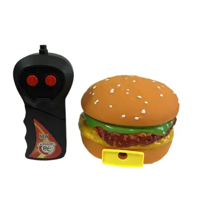 Pet Toy Creative Vinyl Remote Control Burger Simulation Electric Burger Pet Interactive Toy Children's Birthday Gift