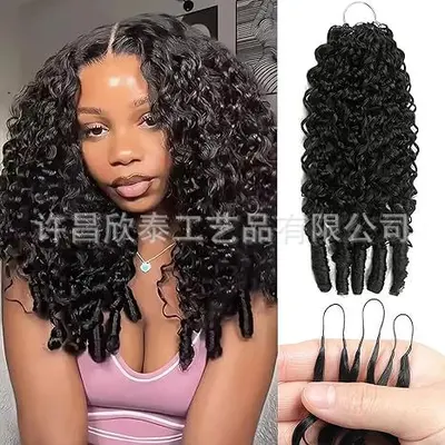 Feather Crochet Hair Extensions, Burmese Curly, zum Häkeln