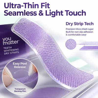 V34 Purple Teeth Whitening Strips, Stain Removal - 4