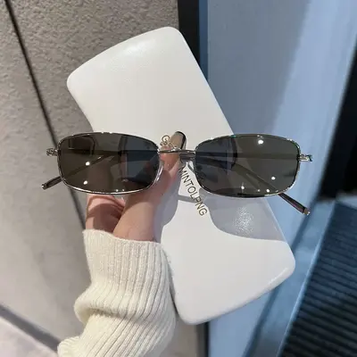 Retro Small Square Frame Sunglasses, Unisex, Polarized, for Driving - 11