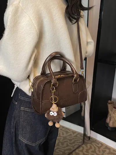 Women's Small Square Crossbody Bag, Single Shoulder, Winter Style - 3