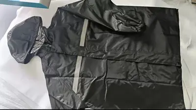 Bölünmüş yağmurluk ve yağmur pantolonu seti, kalın, motosikletçi - 9