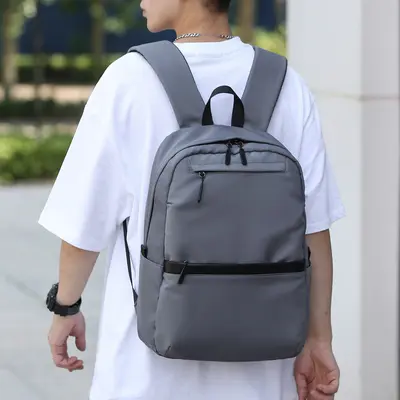 Rucksack Herren einfarbig Rucksack Universitätsschultasche leicht Pendel Geschäftsreise Reisetasche wasserdicht Grenzüberschreitung - 5