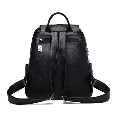 Women's Soft Leather Backpack, Lightweight, Multi-Color - 2