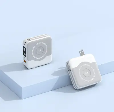 22.5W Wired Magnetic Watch Charger with 10000 mAh Power Bank, 5-in-1 - 12