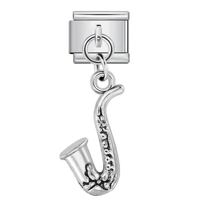 Musical instrument charm bracelet, Italian modular DIY style - 8