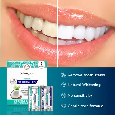 Coconut Oil Teeth Whitening Strips for Dental Care - 4