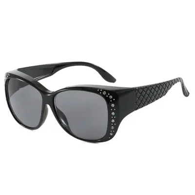 Retro Rhinestone Sunglasses for Women, Large Frame Set - 5