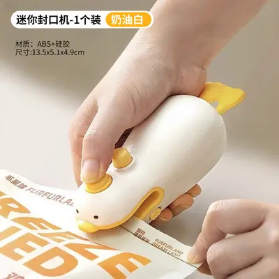 Küçük Ev Tipi Şarjlı El Baskılı Plastik Torba Yapıştırma Vakum Kapatma Clamp Mini Aperatif Bag Sealer Basmalı Tip - 7