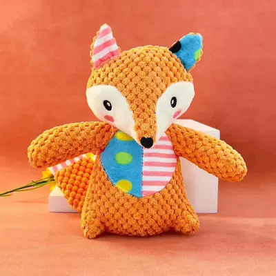Squeaky Dog Toy, Bite-Resistant Plush - 7