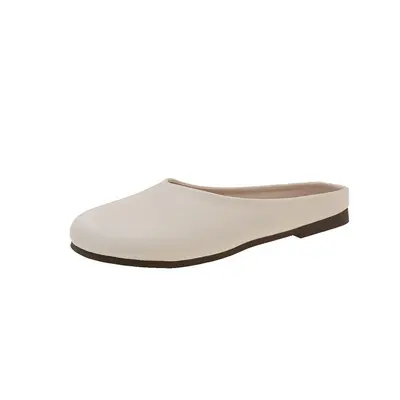 Plus Size Closed-Toe Mule Slippers for Women, Flat Sole - 7