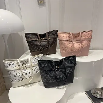 Printed Korean-Style Large Capacity Tote Bag for Women, Commuting and Student Use - 5