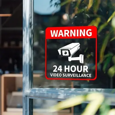Videoüberwachungs-Aufkleber Vinyl CCTV-Kamera-Warnung