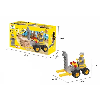 Children's Educational Particle Building Blocks, Construction Vehicle Set - 11