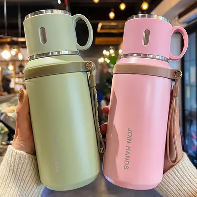 New model 316 stainless steel thermos cup, large capacity cup, simple and portable water cup, portable home-style thermos cup. - 4