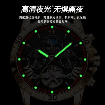 Schweizer Marke wasserdichte neue vollautomatische mechanische Herrenuhr Live-Shopping Außenhandel heißes Modell Dropshipping