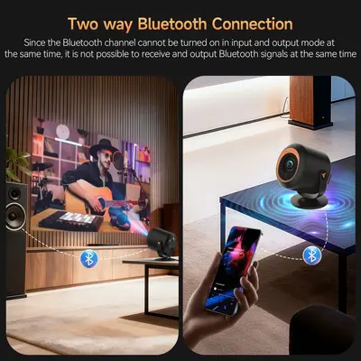 Mini Projector 720P with Screen Mirroring, Five Colors