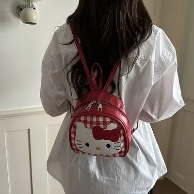 Mini KT kedi desenli sırt çantası - 4