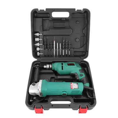 Electric hand tool set, drill, grinder, impact driver - 6