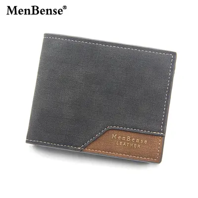 MenBense Men's Short Frosted Wallet with Hinge and Multi-Card Slots - 10