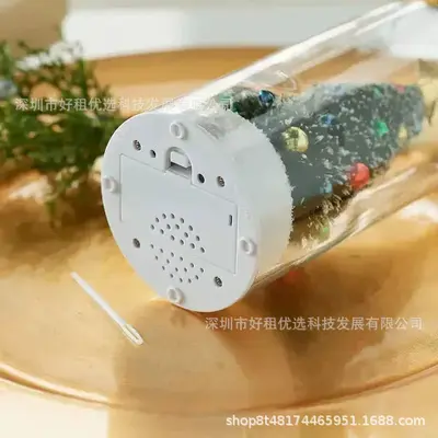 Weihnachtsbaum-Flaschenpost mit Weihnachts-Sprachaufnahme als Geschenk
