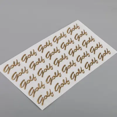 3D metal logo label, self-adhesive, hot stamping