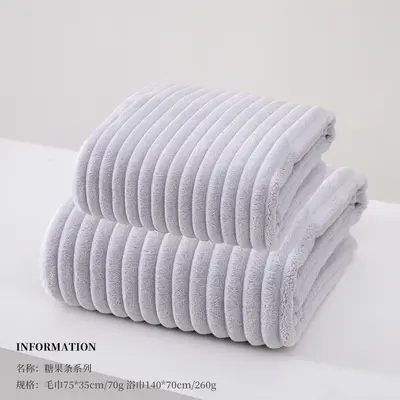 Sınır ötesi yeni yumuşak şeker çubuğu havlusu kalınlaştırılmış banyo havlusu ev tipi yüz havlusu yetişkin emici temu toptan - 12