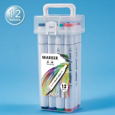Kunstmarker 80 Farben doppelköpfig Alkohol-Basis - 13