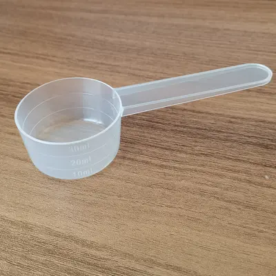 Toz kaşık PP ilaç kantitatif kaşık çamaşır deterjanı 20/25g 30g şeffaf plastik kaşık pişirme ölçüm kaşığı ölçekli - 9