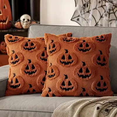 Grenzüberschreitendes Halloween-Kürbis-Gespenster-Kissenbezug Plüsch-Kissen Ins-Dekorationskissen lustige Feiertagsdeko Wohnzimmer - 13