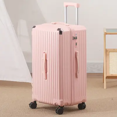 Luggage 26 inch anti-drop high-capacity aluminum frame 28 inch wheeled bag shock-absorbing brake suitcase with 5 wheels cipher lock for men and women - 9