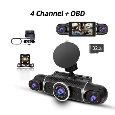 4-Channel 1080P HD Dash Cam with Phone Connectivity and 24H Parking Monitoring - 8