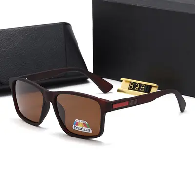 Güneş Gözlüğü Yeni Model Erkek Retro Çok Amaçlı Polarize Güneş Gözlüğü Premium Outdoor Balık Tutma Bisiklet Kare Çerçeve Güneş Gözlüğü