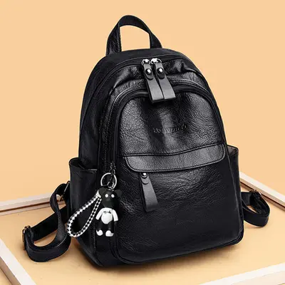 Rucksack Damentasche Schultasche vielseitige PU-Leder große Kapazität täglicher Rucksack für Fabrik-Etikettierung und Dropshipping verfügbar