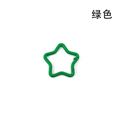 Star-Shaped Zinc Alloy Spring Buckle, Colored, DIY Keychain Accessory - 12