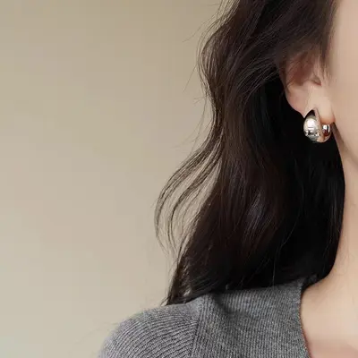 Seiko water drop ring ear studs, fashion design - 2