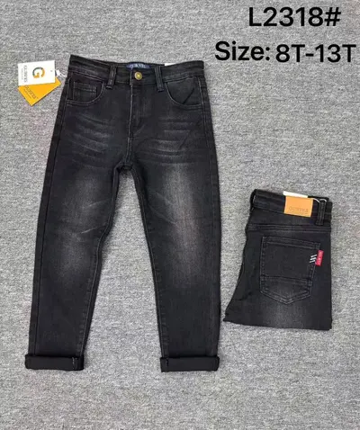 Erkek çocuk kot pantolon, 8-13 yaş, yumuşak kumaş, ilkbahar ve sonbahar