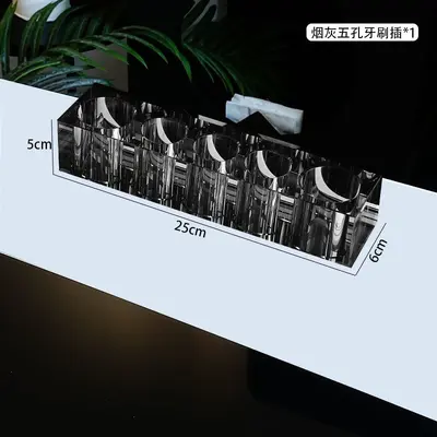 Diamond Design Toothbrush Holder Bathroom Storage Set - 12