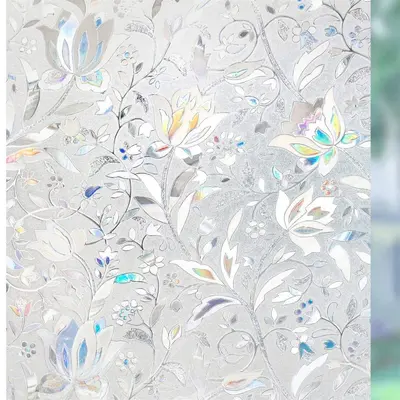 Fenster-Milchglasfolie halbtransparente undurchsichtige Glasaufkleber Badezimmer Bad Anti-Spionage-Datenschutz-Glasaufkleber - 9